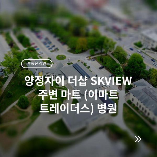 양정자이 더샵 SKVIEW 주변 마트 (이마트 트레이더스) 병원 10 양정자이 더샵 SKVIEW 주변 마트 (이마트 트레이더스) 병원