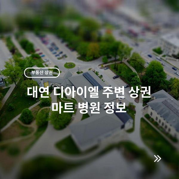 대연 디아이엘 주변 상권 마트 병원 정보