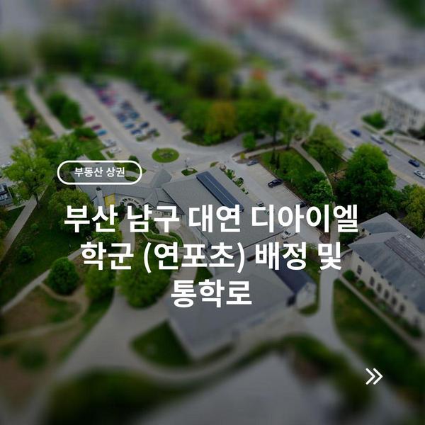 부산 남구 대연 디아이엘 학군 (연포초) 배정 및 통학로 4 부산 남구 대연 디아이엘 학군 (연포초) 배정 및 통학로