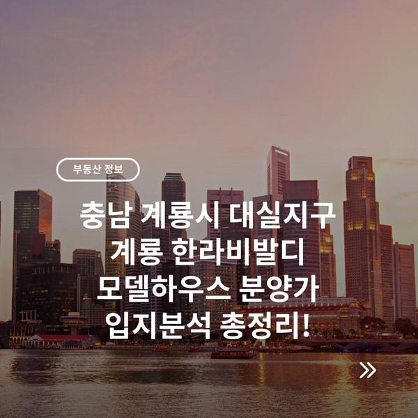 충남 계룡시 대실지구 계룡 한라비발디 모델하우스 분양가 입지분석 총정리!