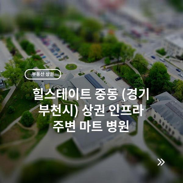 힐스테이트 중동 (경기 부천시) 상권 인프라 주변 마트 병원