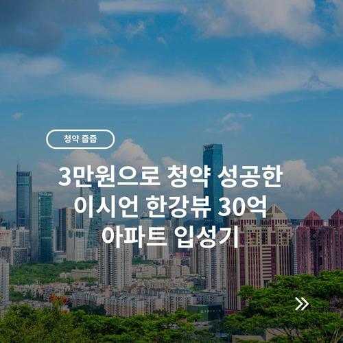 3만원으로 청약 성공한 이시언 한강뷰 30억 아파트 입성기 8 3만원으로 청약 성공한 이시언 한강뷰 30억 아파트 입성기